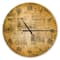 Designart 'Antique Face On Parchment Rustic Wall Clock